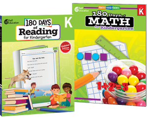 180 Days™: Reading & Math for Grade K: 2-Book Set