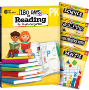 180 Days of Reading, Math, High-Frequency Words Social Studies, and Science for Pre K 5- Book Set