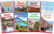 Explore The World:  The Americas, Europe, Africa and The Middle East: Social Studies Readers 8-Book Set