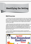 Leveled Text-Dependent Question Stems: Identifying the Setting